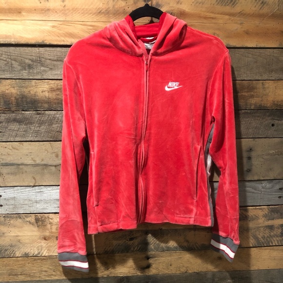 nike velour track jacket women's